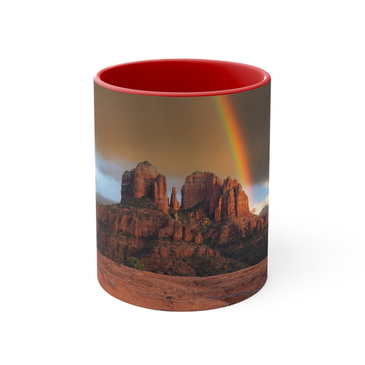 Cathedral Rock Rainbow (Heber Lopez) Accent Coffee Mug, 11oz