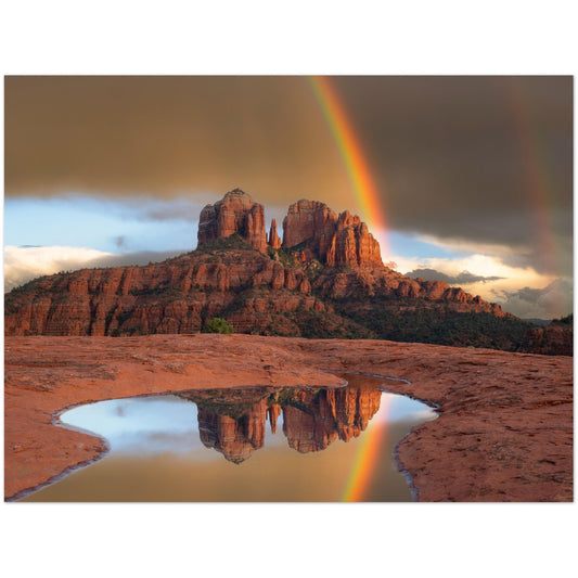Cathedral Rock Rainbow from Heber Lopez Aluminum Print